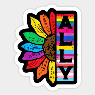 Lgbt Gay Ally Pride Flag Men Women Kids Sticker